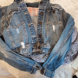 Ripped jean jacket